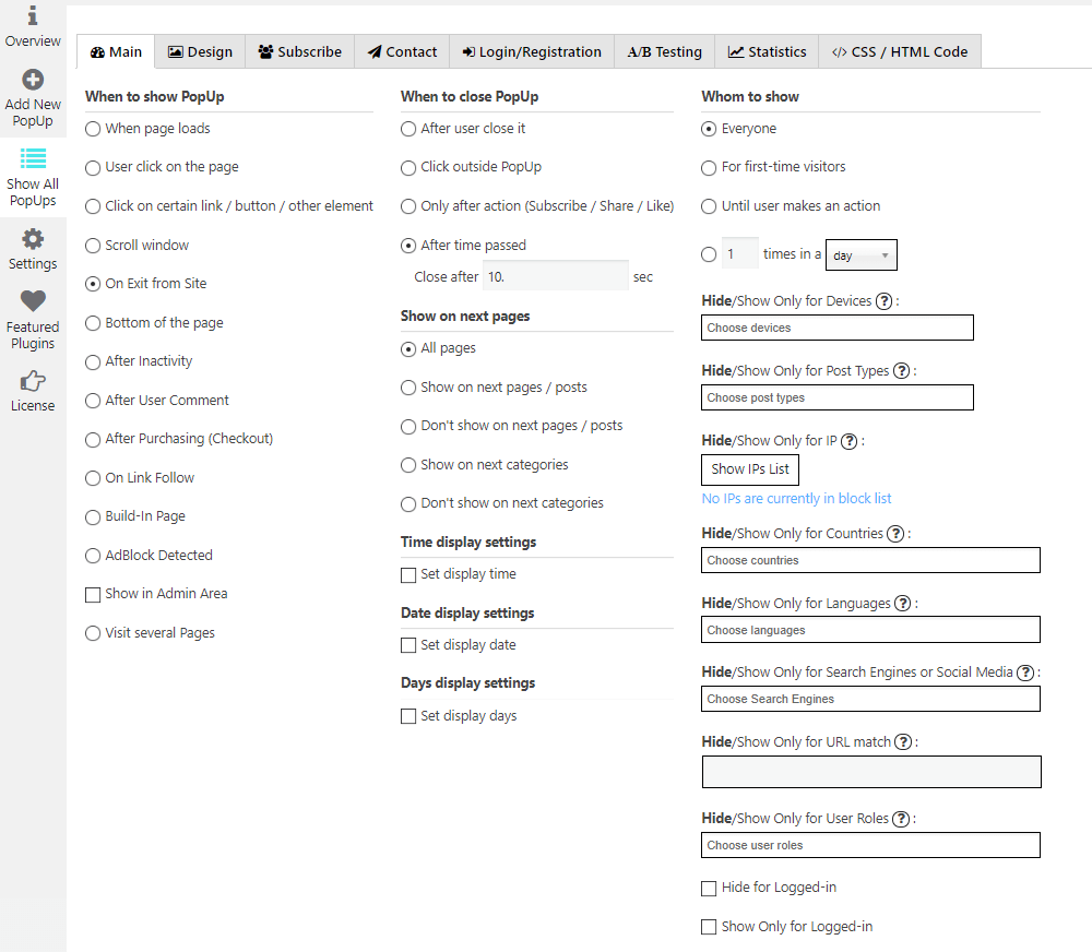 wordpress popups by supsystic