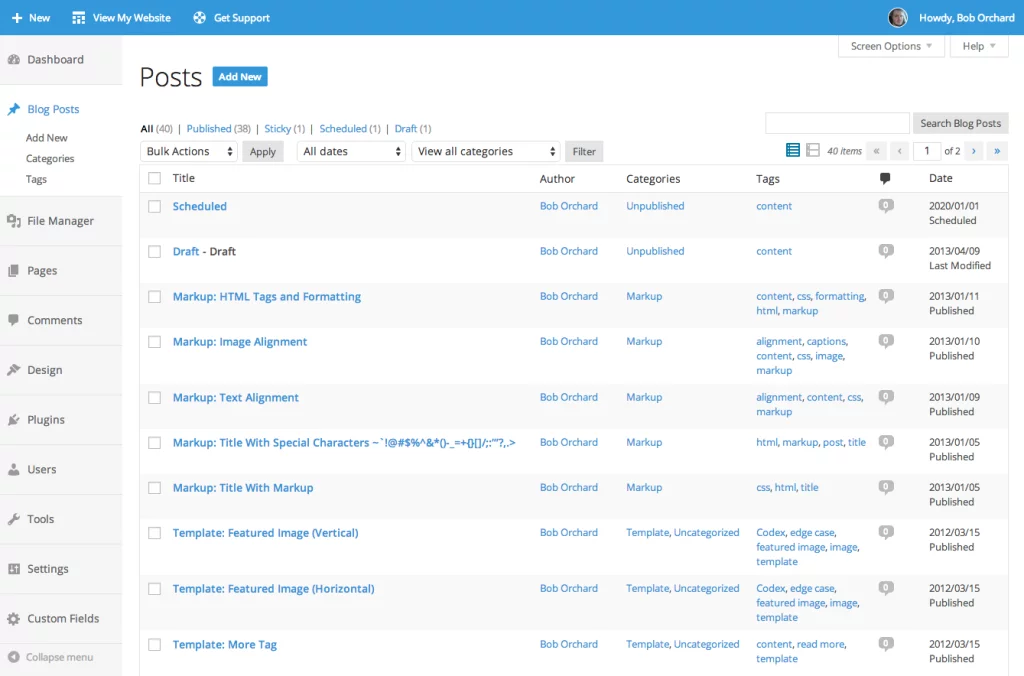 Fancy Admin UI