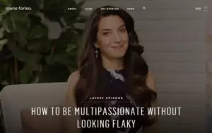 Wordpress Example: Marie Forleo Blog