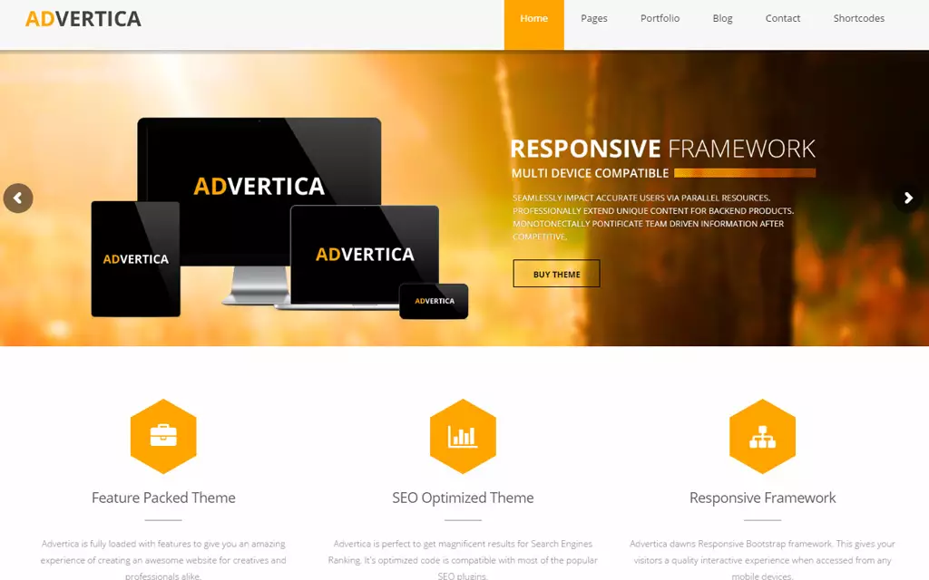 advertica wordpress business themes
