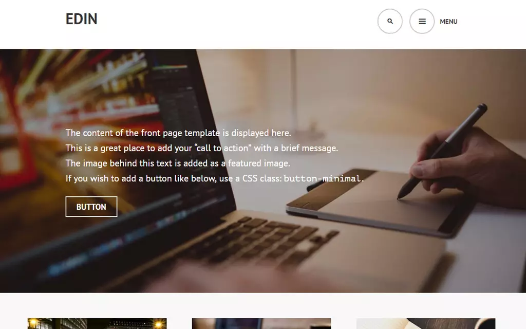 Edin wordpress theme