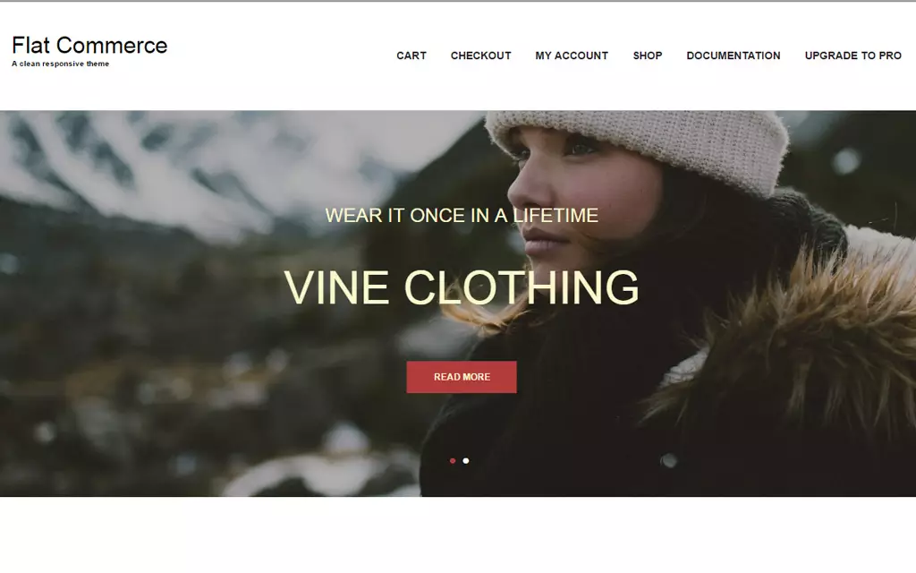 Flat Commerce wordpress theme