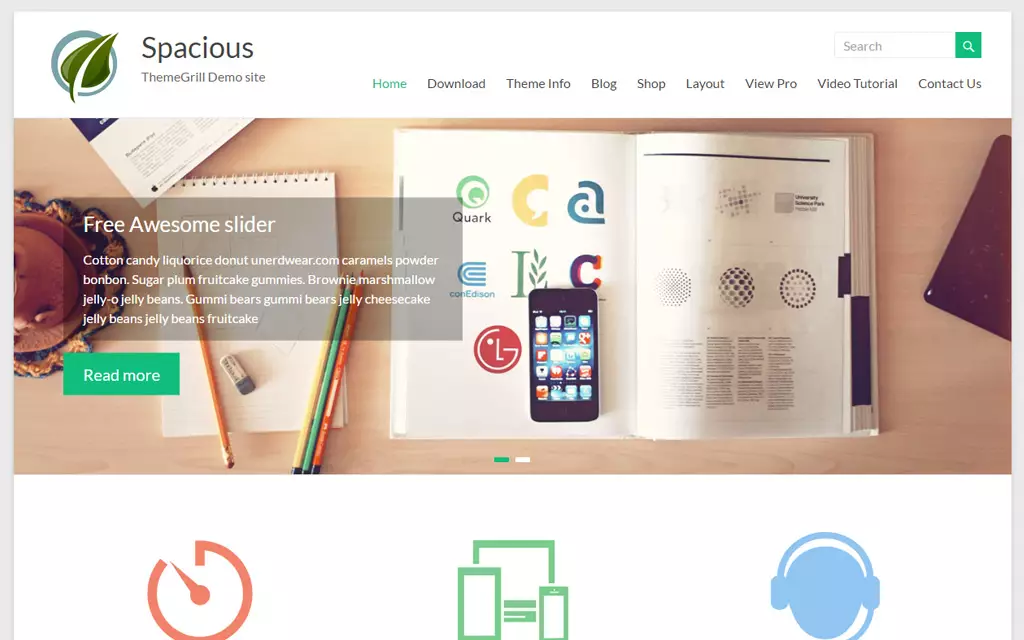spacious wordpress business theme