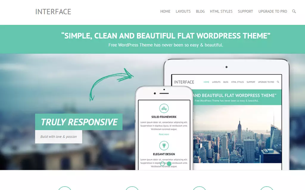 interface wordpress theme